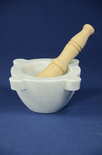 Mortaio marmo bianco di - bianco,