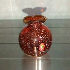 Vaso Rosso Argento  Vetro Di