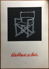 FABIO DE POLI litografia  Bllackboard & Chair 100x70 firmata numerata  1976