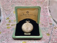 Bulova 1930 Laminato Oro . 21J . 6 Adj . Con Scatola originale . OROLOGIO TASCA