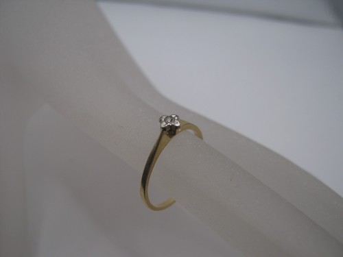 Anello vintage diamante oro - anello,