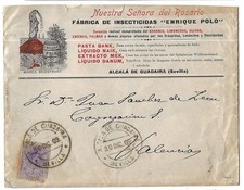 Spagna: 1909; Copertina per Valencia, fabbrica di insetticidi, insolita, EBES-001