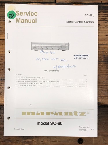 Marantz sc 80u - marantz, sc-80
