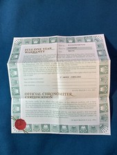 Rolex Certificato Garanzia Per