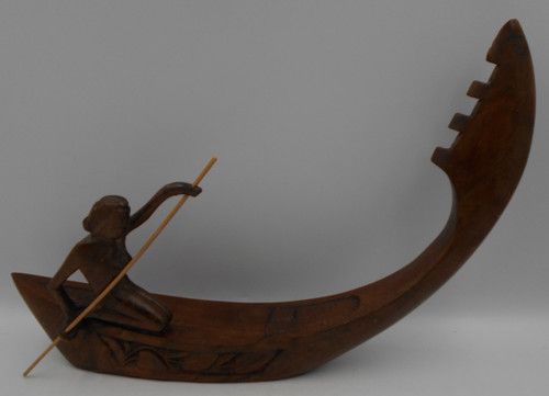 Figurina barca teak - in,