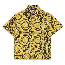 Versace Kids Barocco Print Cotton Shirt, Brand Size 4Y