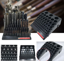 85 FORI PORTA UTENSILI SCATOLA SUPPORTO PLASTICA NERO PER PUNTA DA TRAPANO FRESA