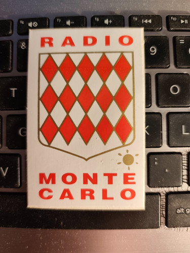 Adesivo radio montecarlo - adesivo,