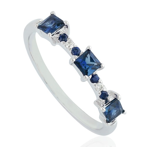 Anello zaffiro blu - anello,