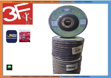 SET 5 10 30 50 DISCHI LAMELLARI ABRASIVI GRANA 40 60 80 100 120 METALLO 115 mm