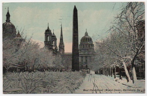 Harrisburg postcard west - harrisburg, pa