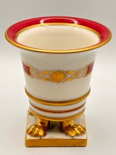 Herend Hungary anni ‘60 vaso decoro impero dipinto a mano piedi zoomorfi H 8 cm