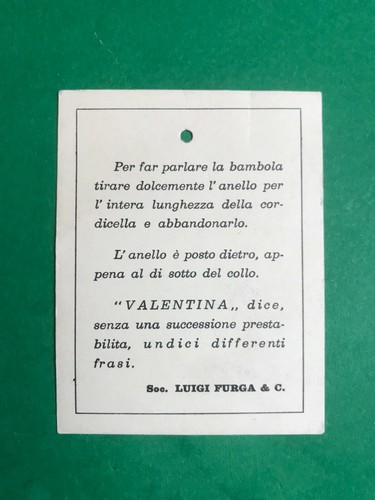Talloncino bambola valentina - talloncino,