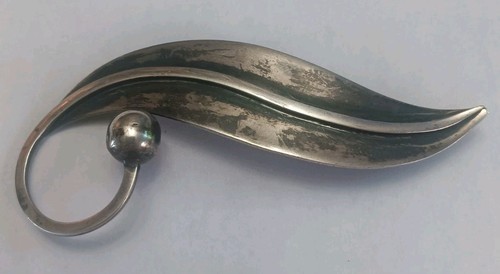 Spilla vintage delfino foglia - spilla,