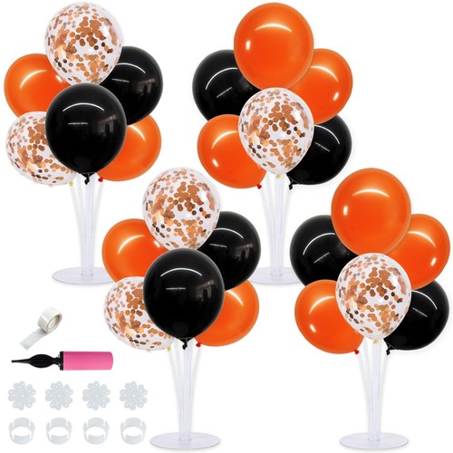 Set balloons black - 4, orange
