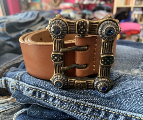 Cintura vintage vera pelle - cintura, in