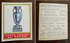 Figurina Album Panini 1979-80 esaurita: 572 COPPA EUROPA PER NAZIONI CON VELINA