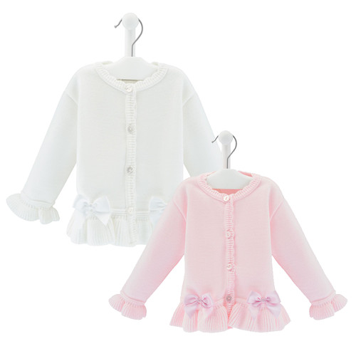 Cardigan ragazza fiocco rosa - ragazza,
