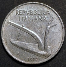 Italia 10 Lire 1979 KM# 93