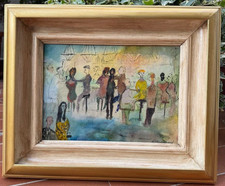 ALDO BORGONZONI (1913-2004) - LOCALE PARIGINO - ACQUERELLO E CHINA - NEOCUBISMO