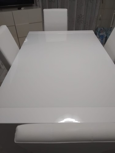 Tavolo bianco opaco vetro - bianco,