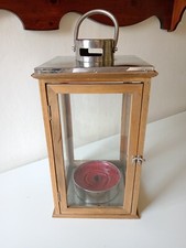 PORTACANDELE LANTERNA LEGNO E