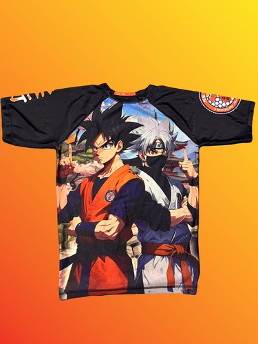 Bjj rash guard goku kakashi - bjj,