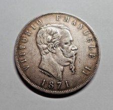 5 Lire 1871 Argento Vitt