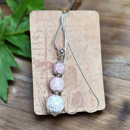 Collana argento con vetro - collana,
