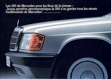 Brochure Mercedes 190 / 190 E W201 Extraits presse 04/1983 France