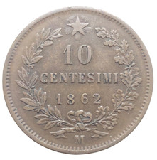 10 Centesimi 1862 Milano