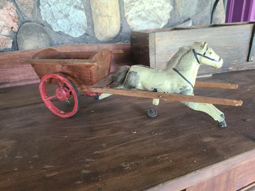Antico giocattolo cavallo - , e