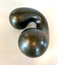 SCULTURA METALLO FORMA ORGANICA BIOMORFA PRESSE PAPIER FERMA CARTE '900