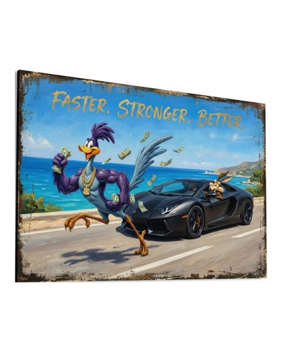 Quadro tela roadrunner - tela,