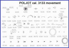 Poljot Chronograph 3133, pezzi