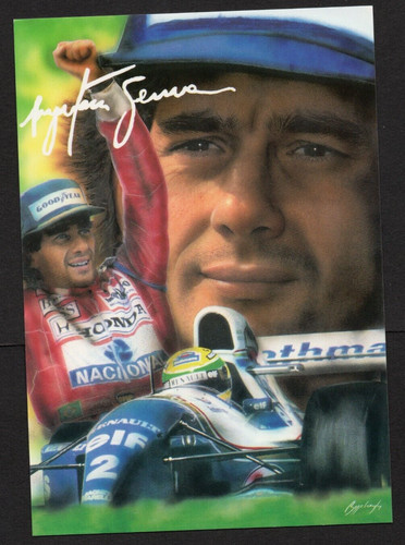 Postcard ayrton senna motor - postcard,