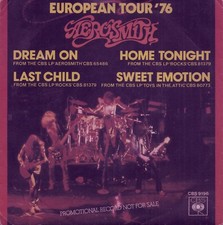 AEROSMITH: "European Tour ´76" (´76 / scarce orig. Dutch PROMO EP - Dream On+3)