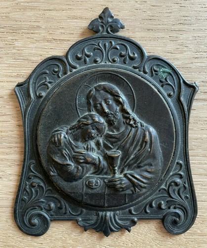 Antica placca con immagine - placca,