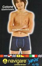 6 Boxer da bambino Navigare in cotone lavorati con elastico loggato art Moda B