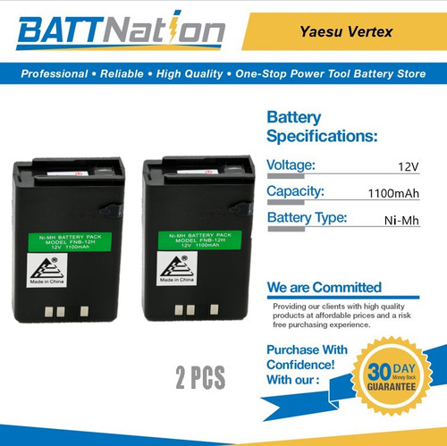 12v 1100mah nimh battery - 2x,