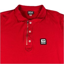 Diesel Polo Shirt Mens 2XL Red