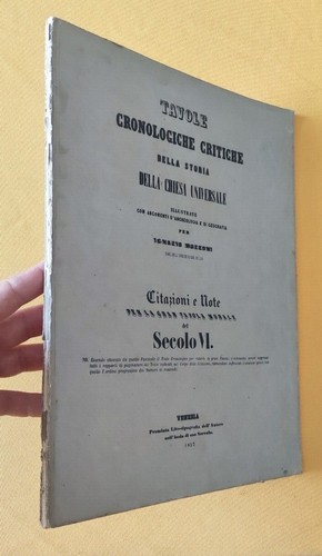 Tavole cronologiche critiche - cronologiche,