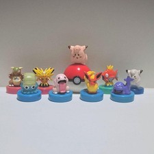 Pokemon Stamp Figure Set 9pz Heisei Retro Giocattoli Vintage da Collezione Rare