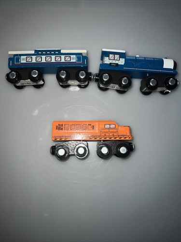 Wood wheels toy trains lot - &,
