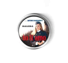 1 Spilla NEW DALIDA cantante antonio margheriti film musicarello IO TI AMO lupo