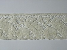 PIZZO BORDURA VALENCIENNE ECRU' COTONE ALTEZZA 3,5 CM PREZZO X 1 MT VEDI INFO