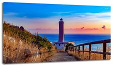 Quadro moderno Faro Tramonto Paesaggio Relax Natura Arte Stampa Tela Arredo Casa