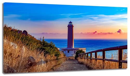 Quadro moderno faro tramonto - quadro,