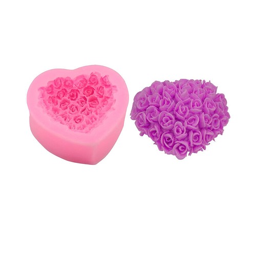 Stampo cuore rosa fiore