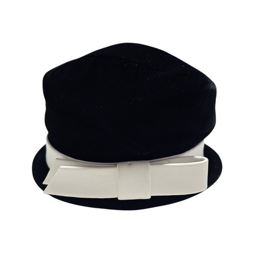 Cappello vintage nero velluto